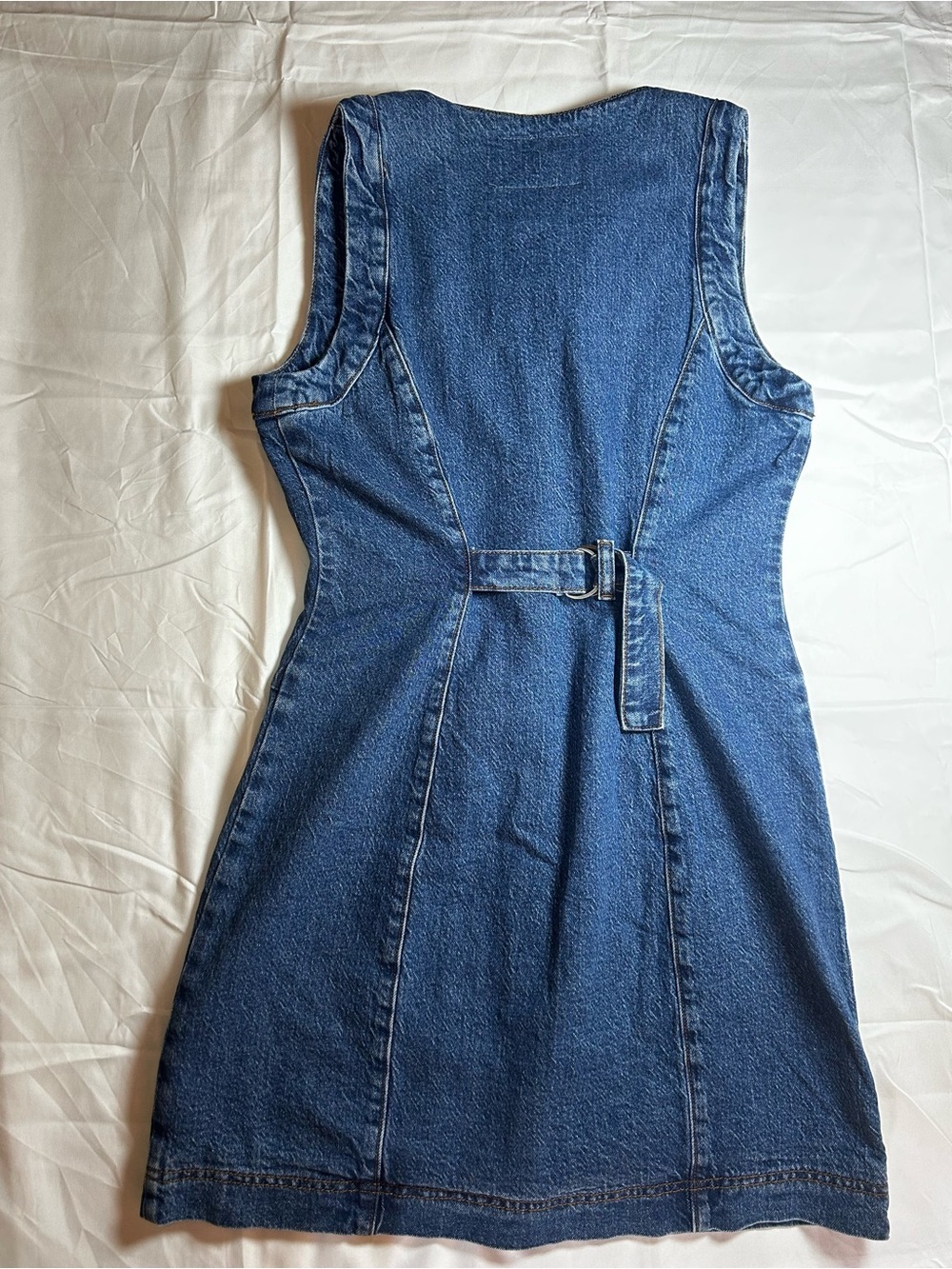 Seven For All Mankind Denim Button-Front Dress with Western Buttons Size 8 - Picture 4 of 7